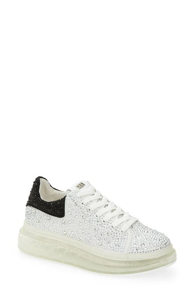 DKNY Kandas Embellished Sneaker in Whiteblack at Nordstrom, Size 6