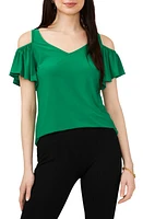 Chaus V-Neck Cold Shoulder Top at Nordstrom,