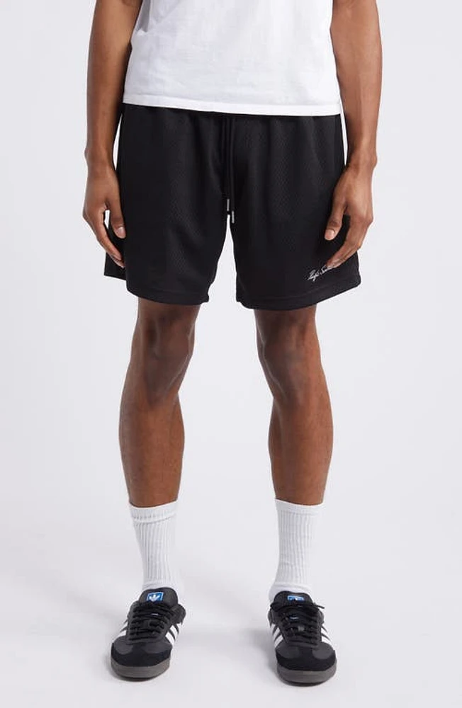 PacSun Aaron Drawstring Mesh Shorts Black at Nordstrom,