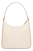 STAUD Alec Leather Shoulder Bag in Cream Contrast at Nordstrom