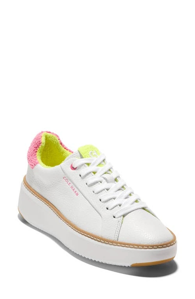 Cole Haan GrandPro Topspin Platform Sneaker Optic White Tumbled at Nordstrom