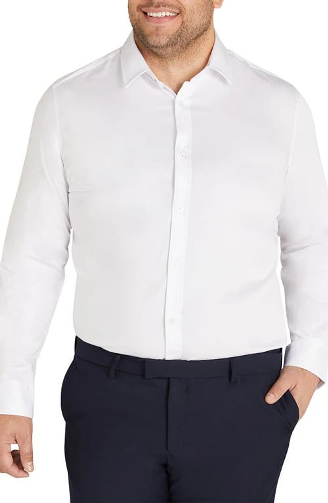 Johnny Bigg Bahamas Stretch Cotton Button-Up Shirt White at Nordstrom,