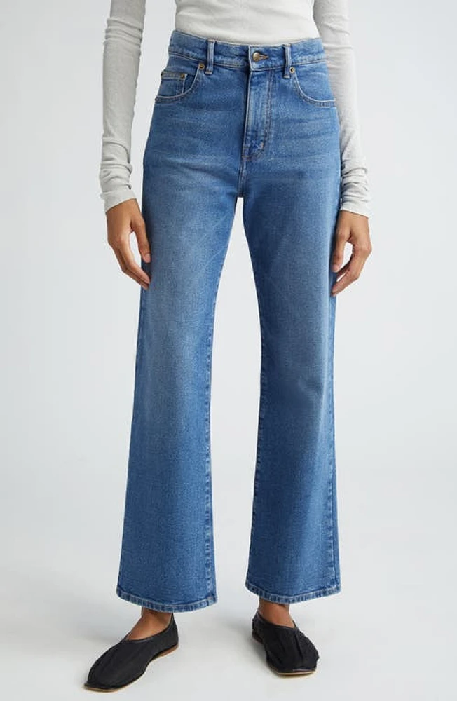 Proenza Schouler Jasper Flare Jeans Medium Blue at Nordstrom,