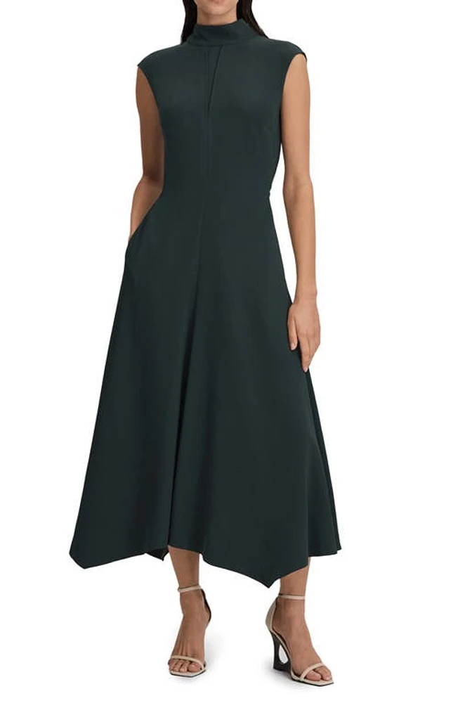 Reiss Jessa Mock Neck A-Line Dress Jessagreen at Nordstrom, Us