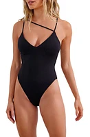 ViX Swimwear Nara Solid One-Piece Swimsuit Black at Nordstrom,