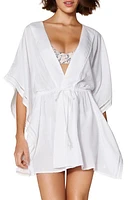 ViX Swimwear Embroidered Cover-Up Wrap White at Nordstrom,