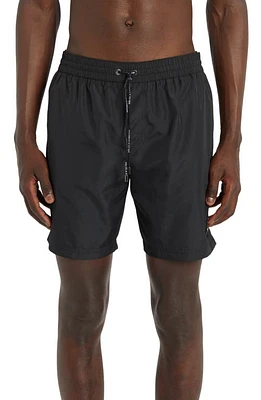 Dolce & Gabbana Box Logo Swim Trunks Nero at Nordstrom,