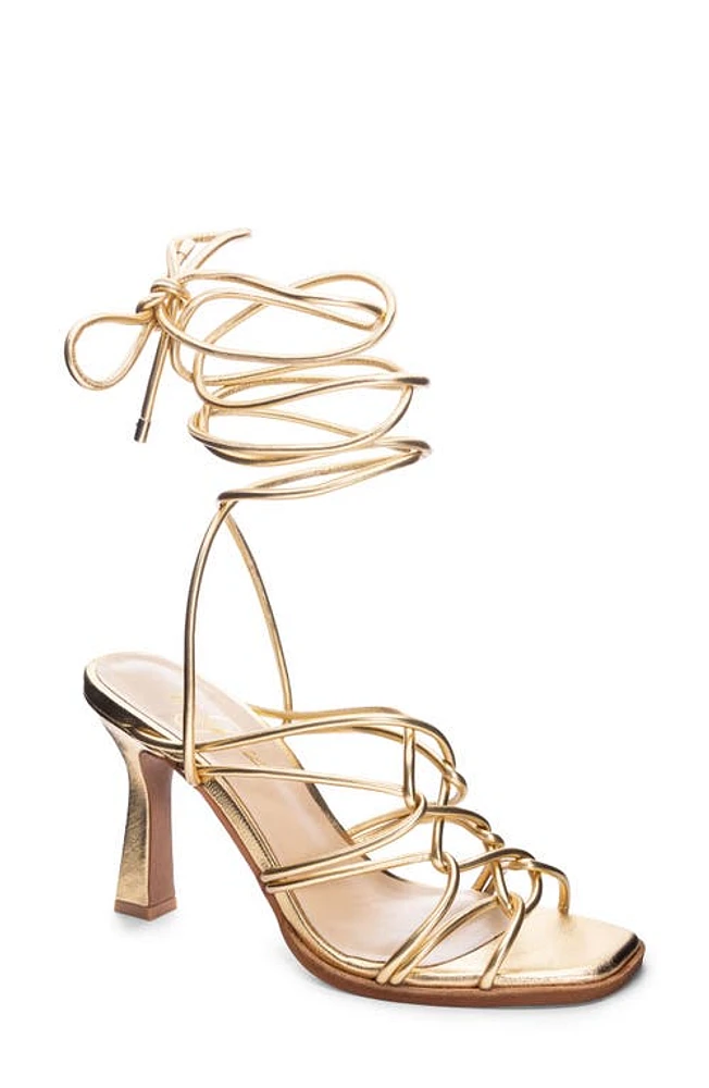 42 Gold Lava Ankle Tie Sandal at Nordstrom