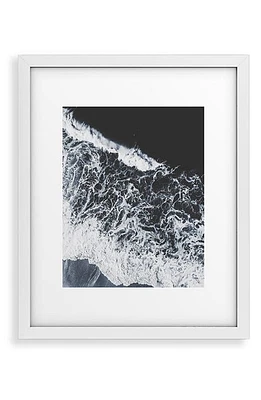 Deny Designs Sea Lace Framed Wall Art in Black at Nordstrom