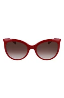 Longchamp Roseau 53mm Gradient Cat Eye Sunglasses in Red at Nordstrom