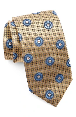 Canali Medallion Silk Tie in Yellow at Nordstrom