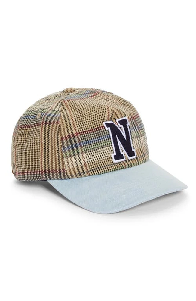 Noah Plaid Five-Panel Cap in Tan Plaid at Nordstrom