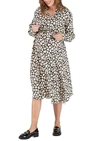 Cache Coeur Lina Long Sleeve Maternity/Nursing Shirtdress Ivory at Nordstrom,