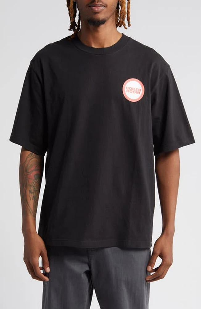 BOILER ROOM No Sitting Cotton Graphic T-Shirt Black at Nordstrom,