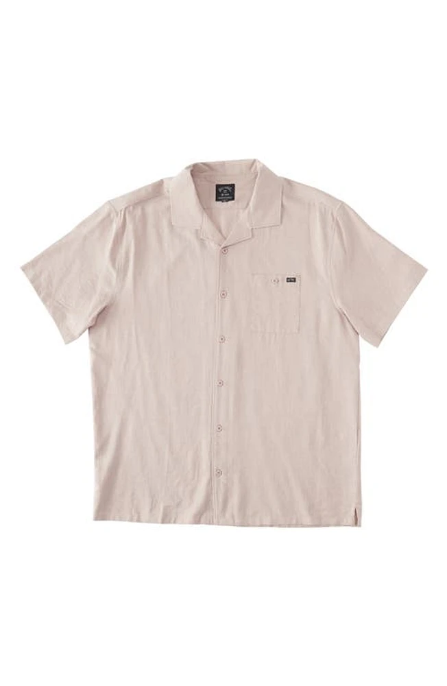 Billabong Vacay Hemp & Organic Cotton Camp Shirt in Dusty Lilac at Nordstrom, Size Small