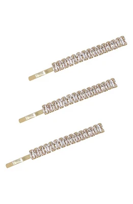 Ettika 3-Pack Crystal Bobby Pins in Gold at Nordstrom