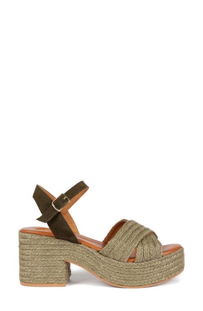 Penelope Chilvers Bella Jute Platform Sandal in Sage at Nordstrom, Size 5Us