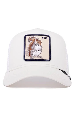 Goorin Bros. The Nuts Squirrel Patch Denim Trucker Hat in Snow at Nordstrom