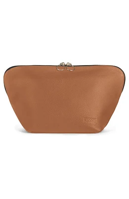 KUSSHI Vacationer Leather Makeup Bag in Leather/ at Nordstrom