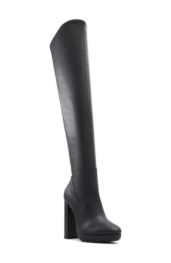 ALDO Dallobrelia Over the Knee Platform Boot in Black at Nordstrom, Size 6