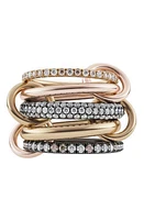 Spinelli Kilcollin Leo Mix Diamond Linked Rings Yellow Gold/Rose Gold/Silver at Nordstrom,