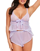 Adore Me Betty Cami & Shorts Set Lingerie Medium Purple at