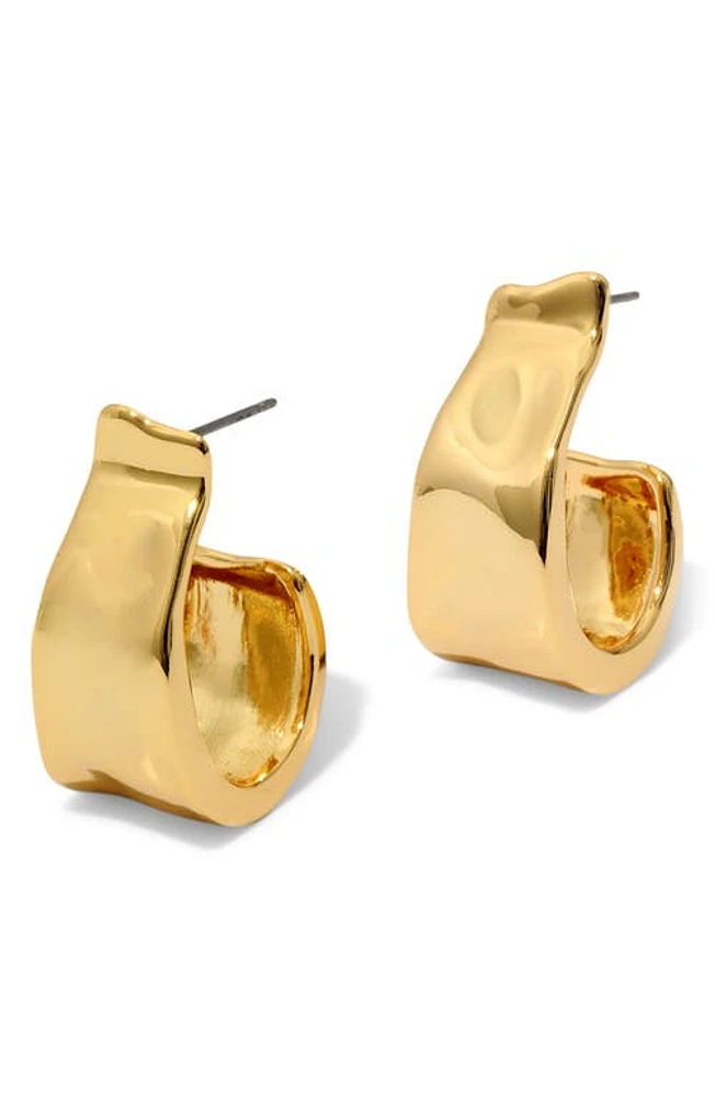 Alexis Bittar Molten Ribbon Hoop Earrings in Yellow Gold at Nordstrom