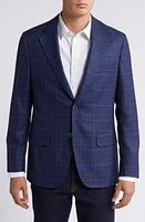 Peter Millar Plaid Wool Sport Coat Navy at Nordstrom,