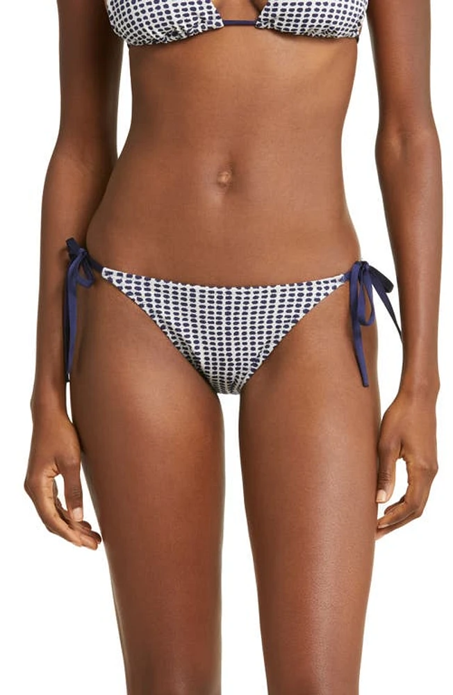 lemlem Rekka Side Tie Bikini Bottoms Sisay Blue at Nordstrom,