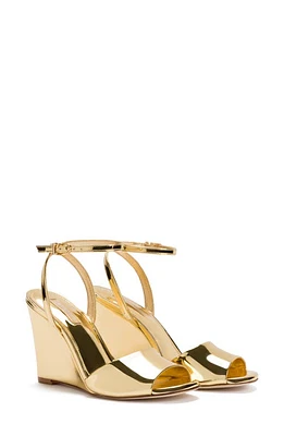 Larroudé Yves Wedge Sandal Gold at Nordstrom,