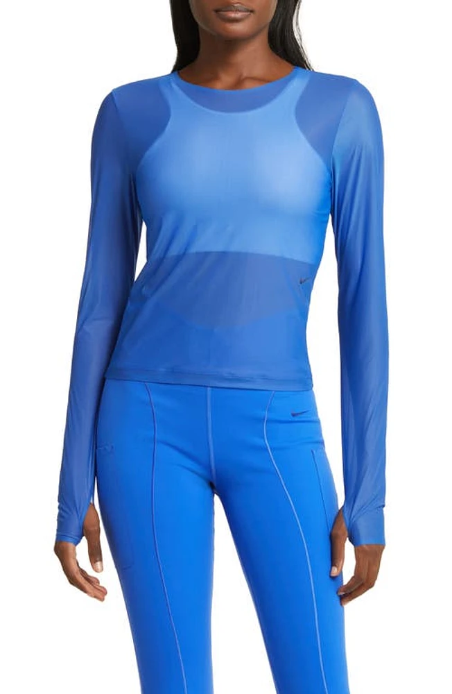 Nike FutureMove Long Sleeve Dri-FIT Sheer Top at Nordstrom,