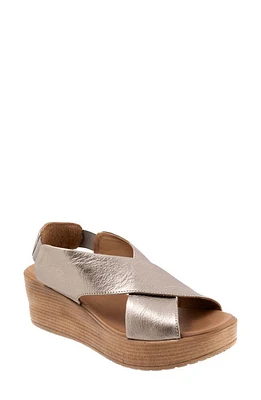 Bueno Naomi Platform Slingback Sandal Taupe Metallic at Nordstrom,