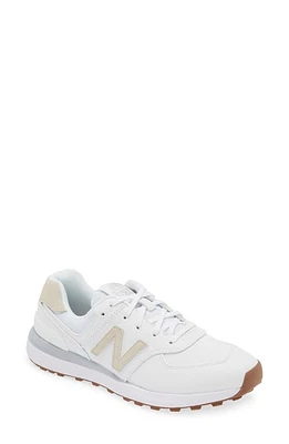 NEW BALANCE GOLF 574 Greens V2 Spikeless Golf Shoe in White at Nordstrom, Size 10