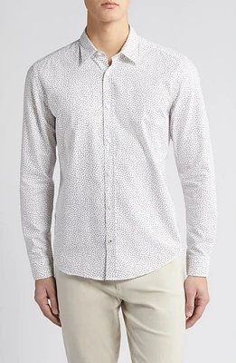 BOSS Liam Ditsy Print Button-Up Shirt Open at Nordstrom