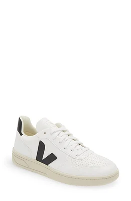 Veja V-10 Low Top Sneaker White Black at Nordstrom,