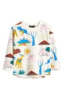 Rock Your Baby Kids' Dino Sun Long Sleeve Graphic T-Shirt Cream at Nordstrom,