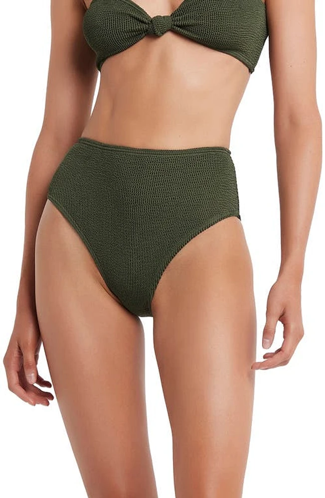 BOUND by Bond-Eye The Palmer Ribbed Bikini Bottoms in Khaki at Nordstrom