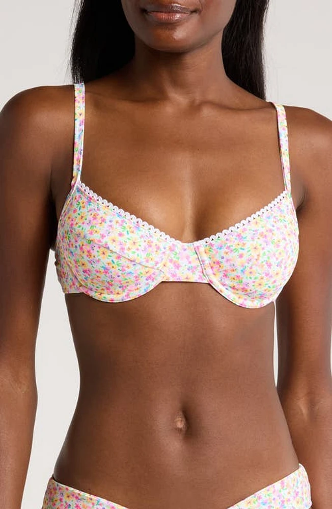 Kulani Kinis Ditzy Underwire Bikini Top Dollhouse at Nordstrom,