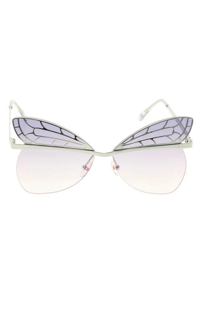 Betsey Johnson 61mm Butterfly Gradient Sunglasses in Purple at Nordstrom