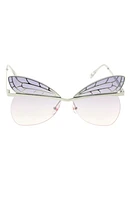 Betsey Johnson 61mm Butterfly Gradient Sunglasses in Purple at Nordstrom