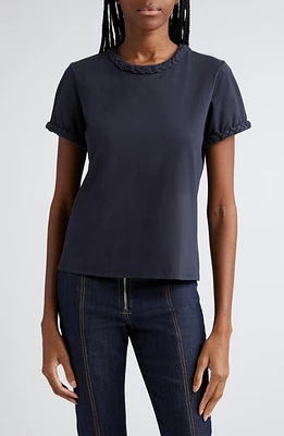 Cinq à Sept Braided Trim T-Shirt at Nordstrom,