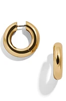 BaubleBar Dalilah Small Tube Huggie Hoops in Gold at Nordstrom