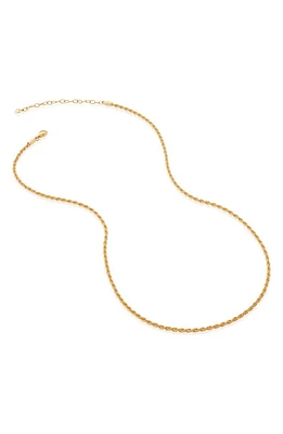 Monica Vinader Rope Chain Necklace in Gold Plate at Nordstrom