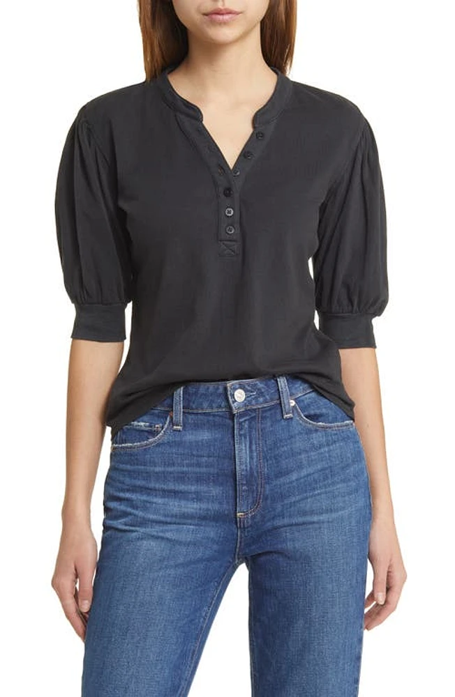 Rails Jewel Puff Sleeve Top Washed Black at Nordstrom,