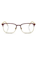 Ray-Ban 54mm Rectangular Pillow Optical Glasses in Bordeaux at Nordstrom