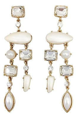 Petit Moments Alexis Imitation Pearl Crystal Drop Earrings in Gold at Nordstrom