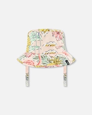 Deux Par Deux Baby Girl's Beach Hat Printed Flamingo at Nordstrom