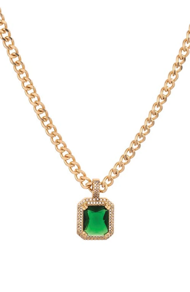 Ettika Cubic Zirconia Pendant Necklace in Green at Nordstrom