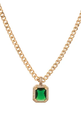 Ettika Cubic Zirconia Pendant Necklace in Green at Nordstrom