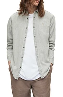 AllSaints Gleason Chambray Snap-Up Shirt at Nordstrom,